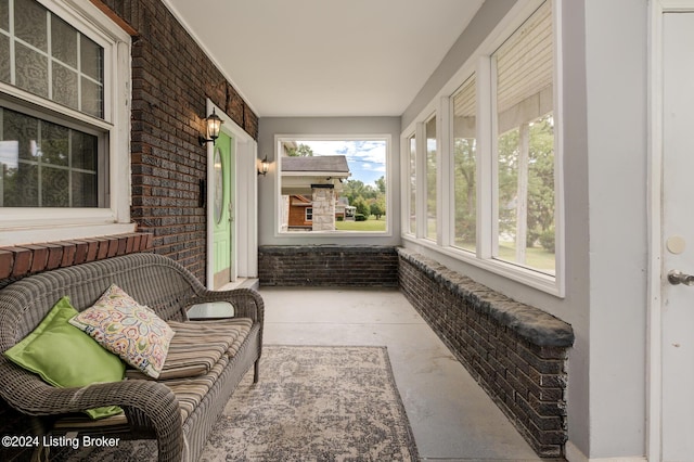 view of sunroom