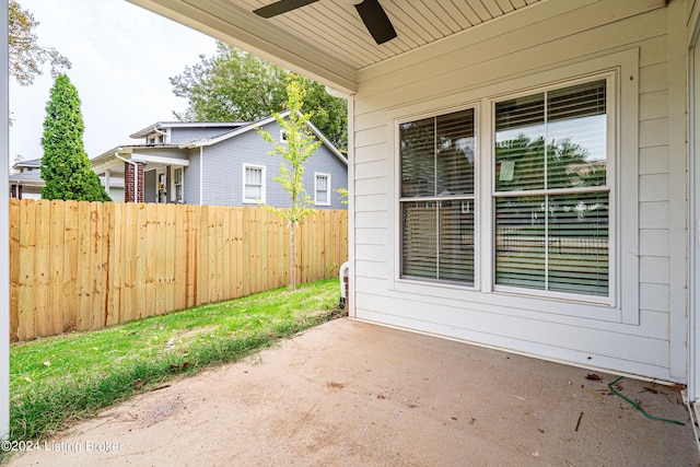 111 Wellston Pl, Louisville, KY 40207 - view of patio / terrace featuring ceiling fan