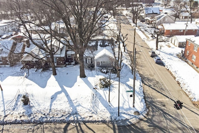 view of snowy aerial view