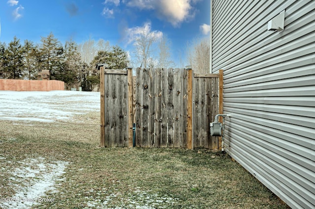 view of snowy yard