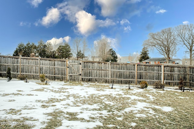 view of snowy yard