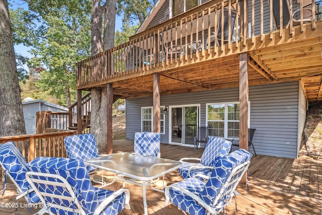 view of wooden deck