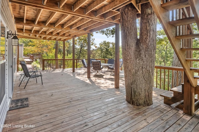 view of wooden terrace