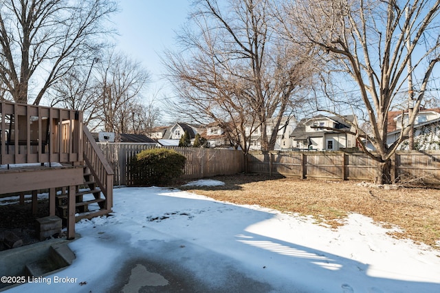 view of snowy yard