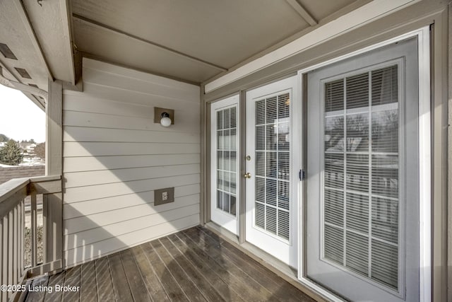 exterior space featuring french doors