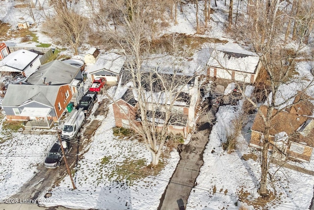 view of snowy aerial view