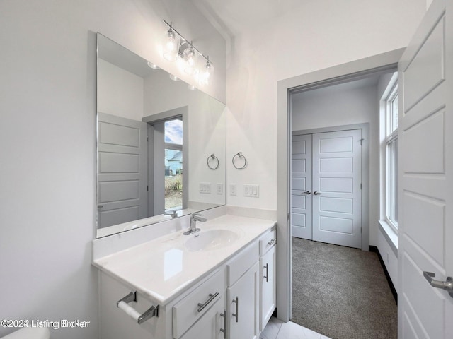 bathroom with vanity