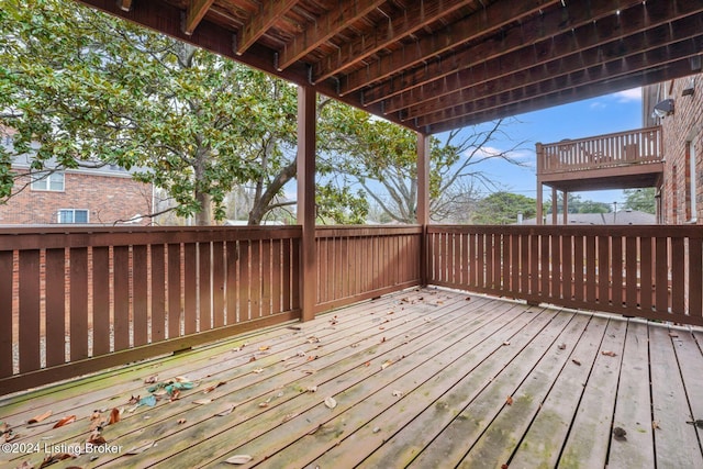 view of wooden deck