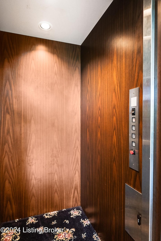 interior details featuring elevator