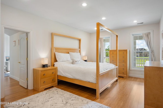 bedroom featuring hardwood / wood-style flooring