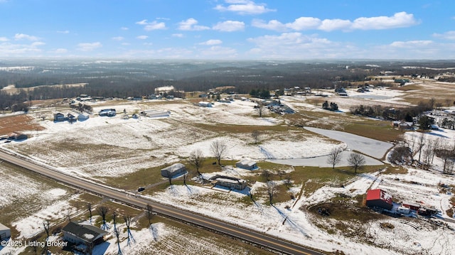 view of snowy aerial view