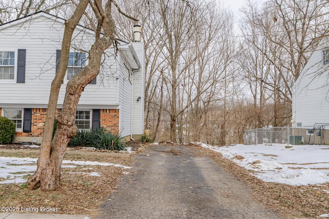 view of snowy exterior