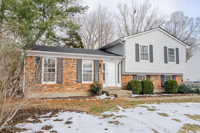 view of split level home