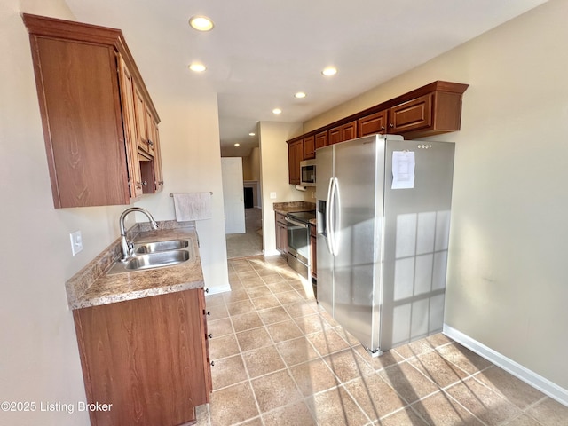 kitchen featuring sink and appliances with stainless steel finishes