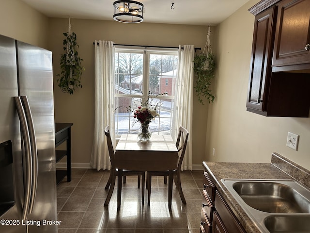 dining area with sink