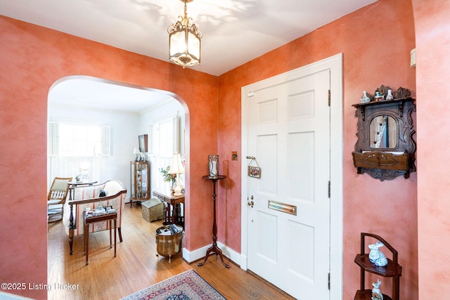 entrance foyer featuring hardwood / wood-style floors