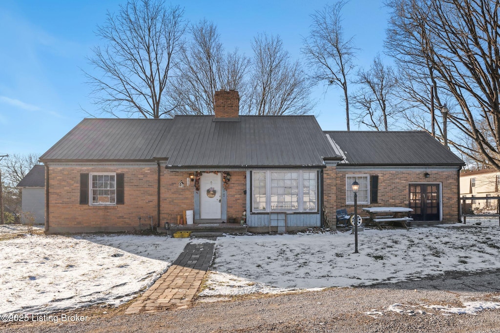 view of front of house featuring french doors