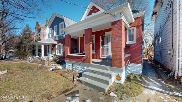 view of front of home with a porch