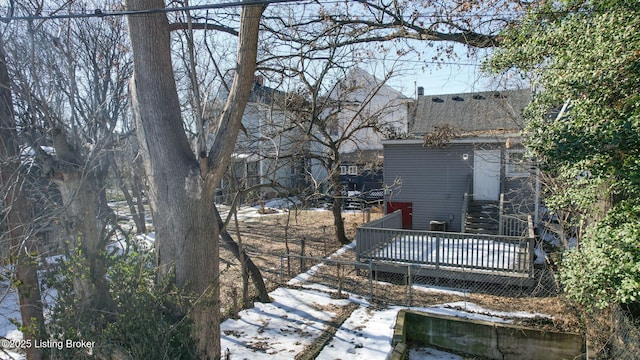 exterior space with a wooden deck