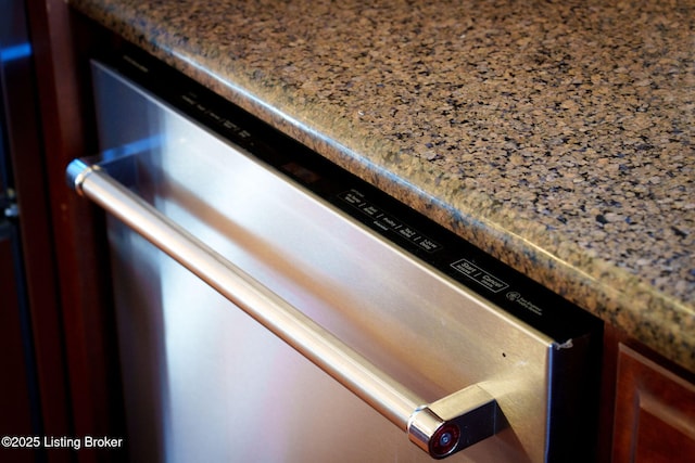 details with stainless steel dishwasher