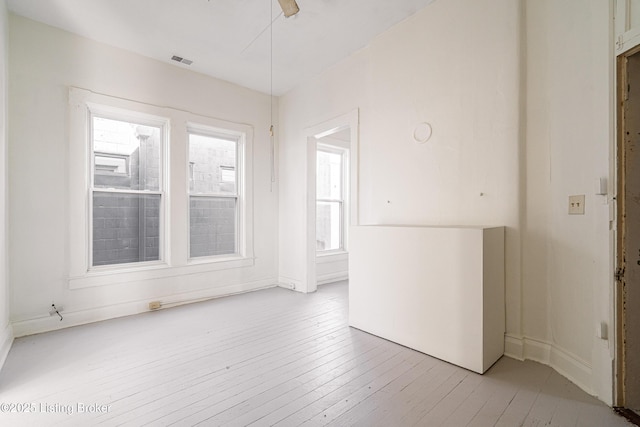 empty room featuring light hardwood / wood-style flooring