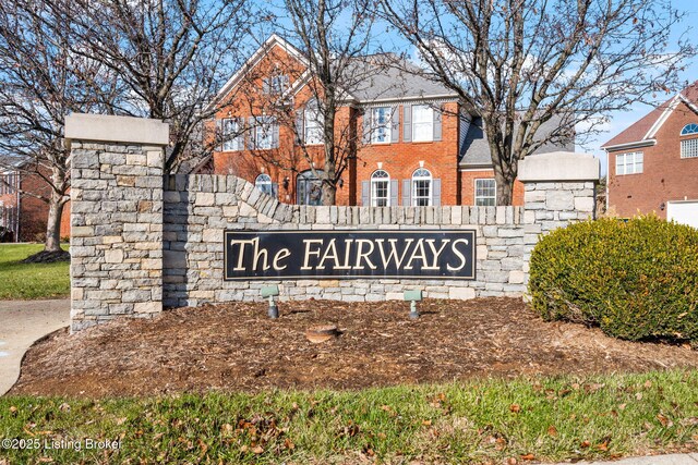 view of community sign