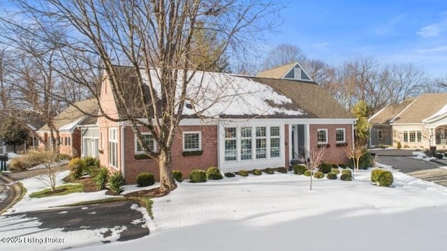 view of front of property with brick siding