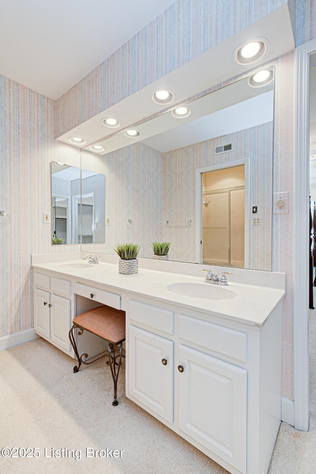 bathroom featuring vanity