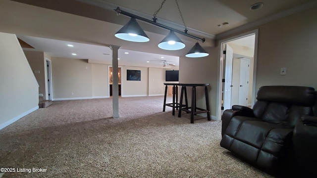 view of carpeted living room