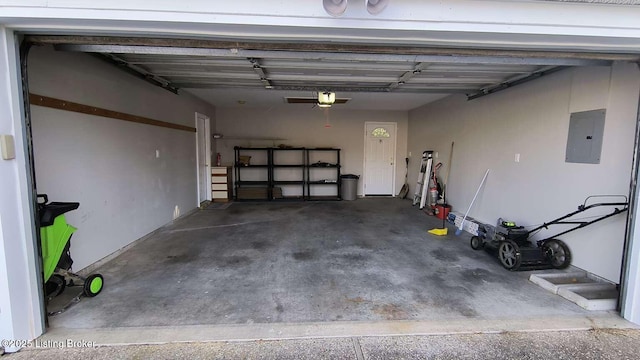 garage featuring electric panel