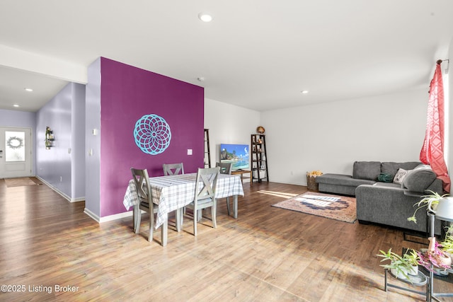 living room featuring hardwood / wood-style flooring