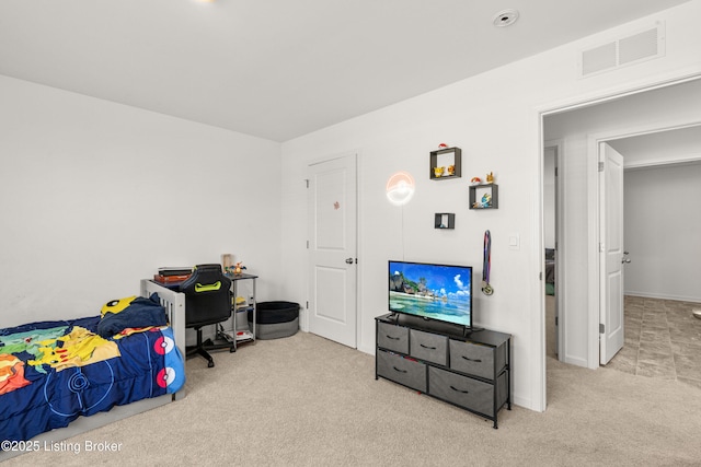 view of carpeted bedroom