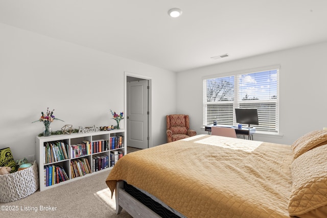 view of carpeted bedroom