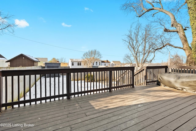 view of wooden terrace