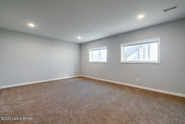 view of carpeted empty room