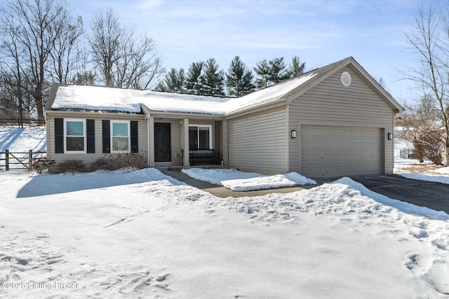 ranch-style house with a garage