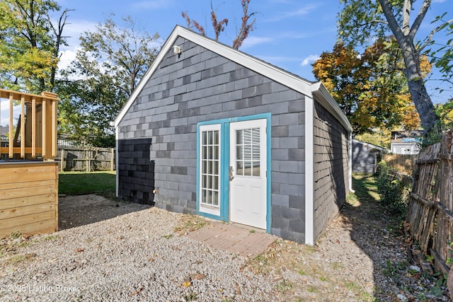 view of outbuilding