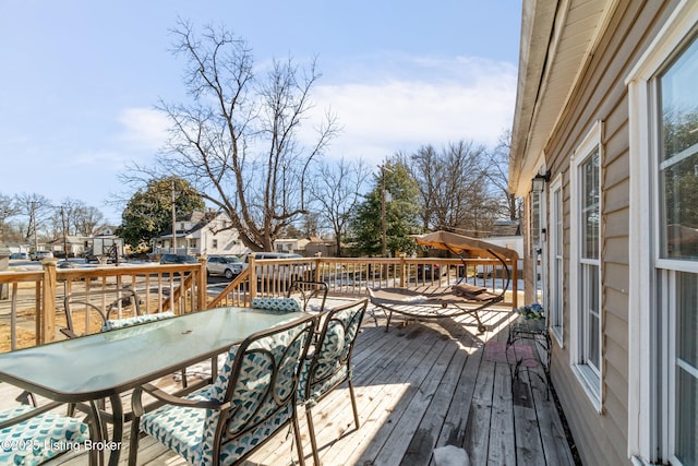 view of wooden terrace