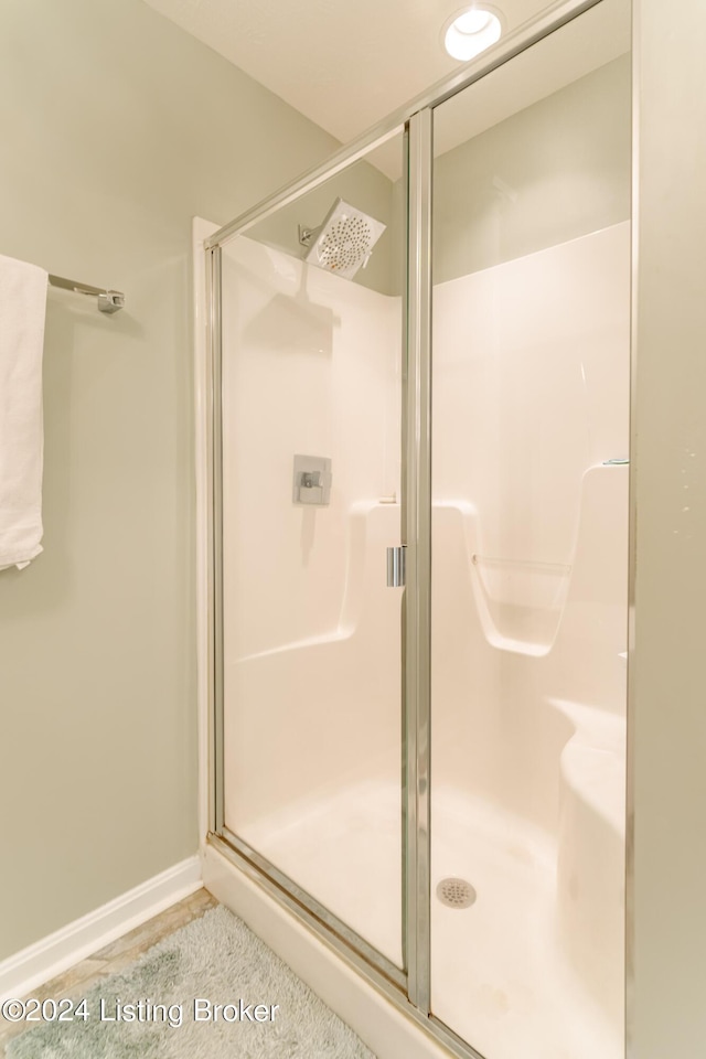 bathroom with walk in shower