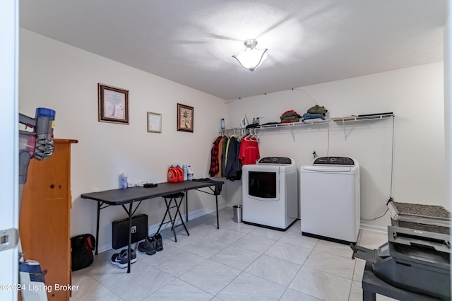 laundry area with separate washer and dryer