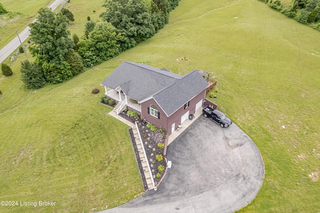 bird's eye view featuring a rural view