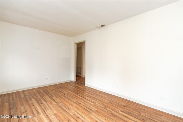 empty room featuring light wood-type flooring