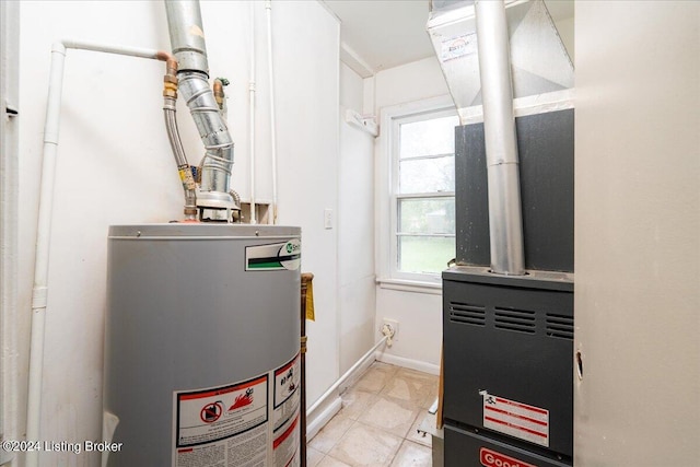 utilities with heating unit and water heater