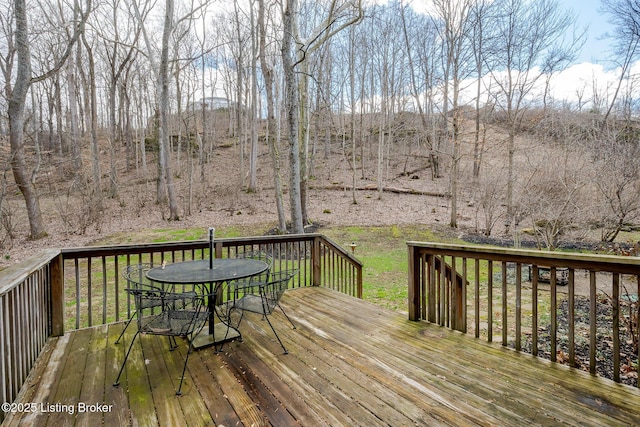 view of wooden deck