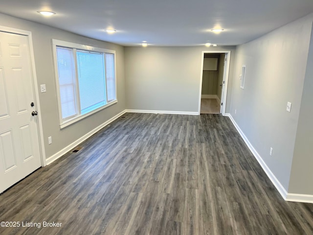 interior space featuring dark hardwood / wood-style floors