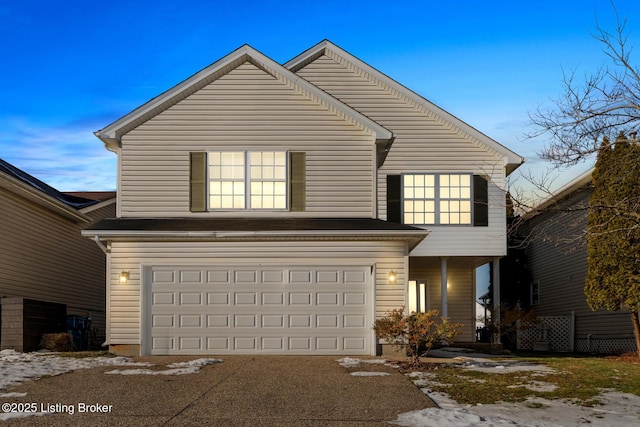 front facade featuring a garage