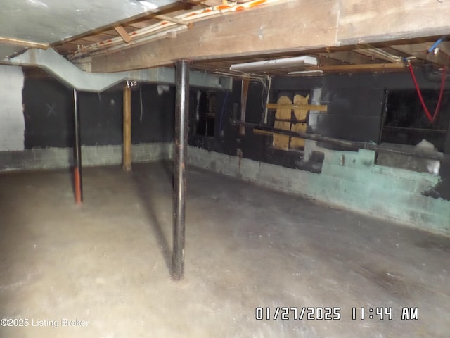 view of basement