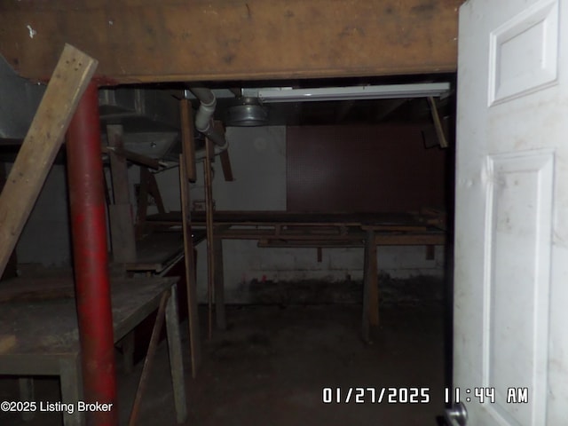 view of basement