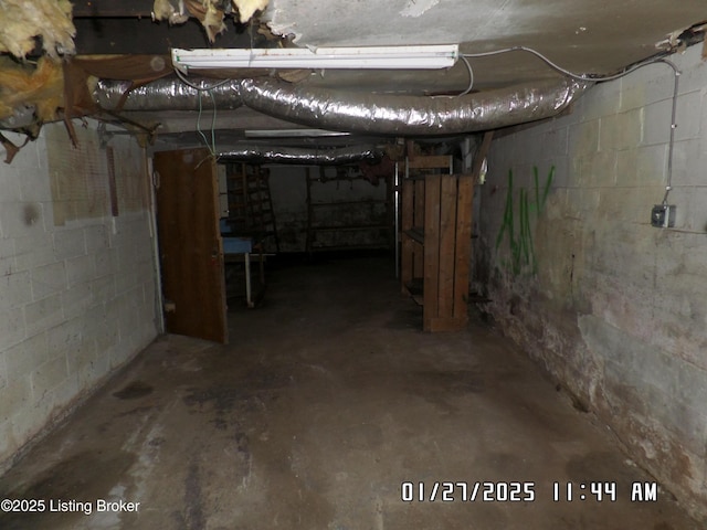 view of basement