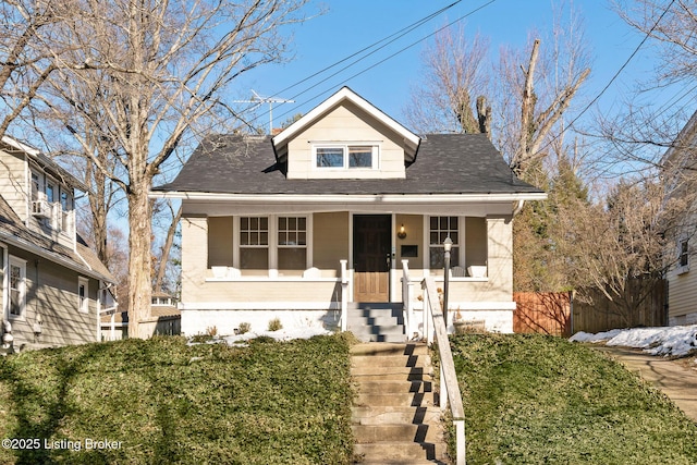 bungalow-style house featuring a porch